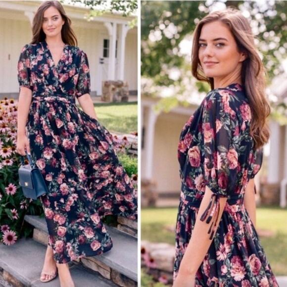GAL MEETS GLAM NWT Collection Floral Maxi Dress – Size 10 - Picture 2 of 15